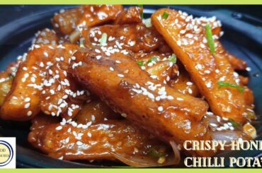 Crispy Honey Chilli Potatoes Recipe/Restaurant Style~Food Pleasures with Nilofar