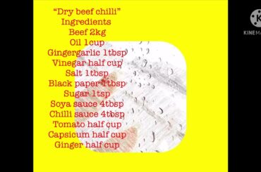 Dry beef chilli recipe
