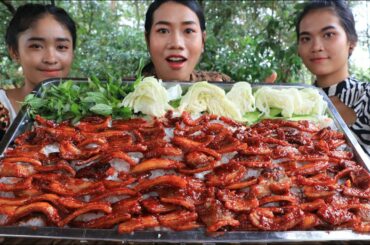 Yummy cooking pork crispy with chili sauce and vegetable recipe - Amazing cooking