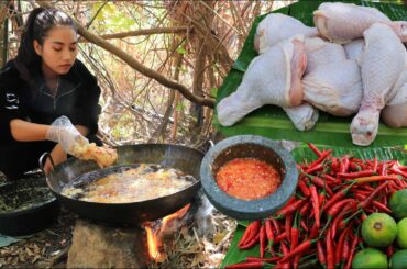 Amazing cooking chicken leg crispy with chili sauce recipe - Amazing video