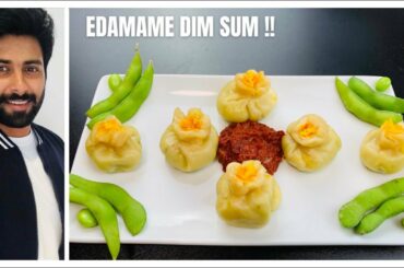 Edamame dim sum | Cooku with Comali Ashwin’s Finale recipe | Edamame dumplings | Chilli  chutney