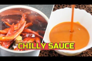 Red Chilli Sauce/Chilly Sauce Recipe in Tamil/Homemade Chilly Sauce/Chilly Sauce at Home