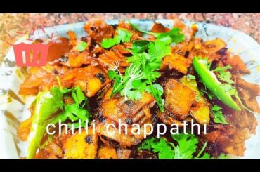 spicy chilli chappathi recipe | left over chappathi recipe | how to make chilli chappathi