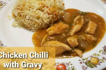 CHICKEN CHILLI with WHITE GRAVY | EASY | QUICK RECIPE |
