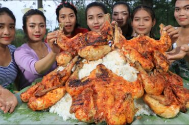 Amazing cooking chicken roasted with chili with rice recipe - Amazing video