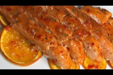 Sweet Chilli Orange Salmon// Amazing Recipe// Salmon Recipe // Winnipeg Youtuber // Chef