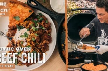 Easy Dutch oven Beef Chili Recipe with Beans