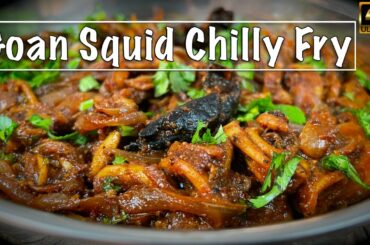 Goan squid chilly fry Recipe | Chilly Squids | Squid Recipes | Squid chilli Goan style | Calamaris