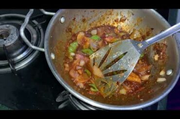 Cooking Chilli Paneer Dry