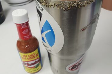 An enormous #El_Yucateco bloody mary is the perfect night cap after a long day.