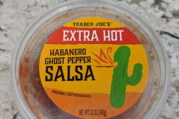 Trader Joe's Extra Hot Habanero Ghost Pepper Salsa: got my nose running!