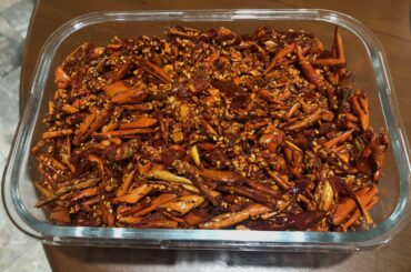 Just refilled my snack! It’s crispy fried chili and I go through it so fast