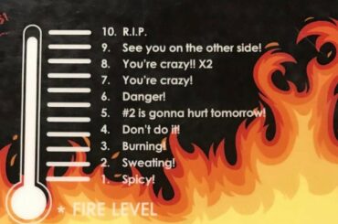 So I saw we were posting spiciness levels from our favorite restaurants! This is from Zzamong, a great Korean Chinese place in LA, Korea Town!