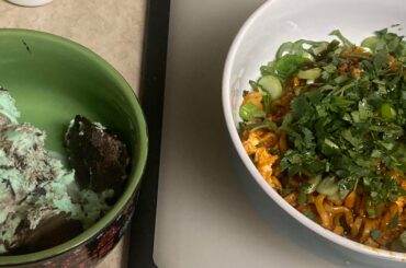 My girlfriend and I have different ideas of “dessert”... I like 2x Samyang... plus some extra heat from my own special sauce