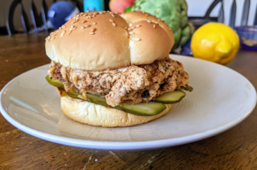 A very spicy chicken sandwich.