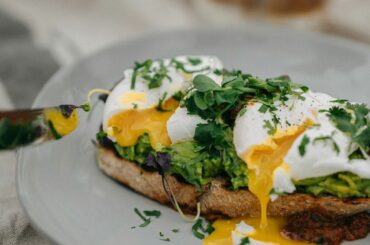 Simple things One for the new menu By pip Charred sour dough : smashed avocado & lime : Smokey spicy salsa roja : poached farm eggs.