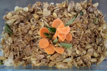 Tender jackfruit thoran.(a vegetable dish)