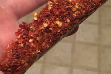 Landlord gave me really hot peppers, not sure what kind they were but I dehydrated and crushed them! Delicious