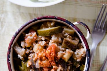 Traditional Serbian Rice And Veggie Stew With Chili Peppers