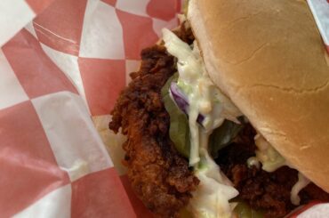 I’m a “fresh ghost pepper slices on my sandwich” kind of guy, but this kicked my teeth in. Really Cluckin Hot Chicken Sandwich from Chile Chicken Nashville Hot Chicken in Albuquerque, NM.