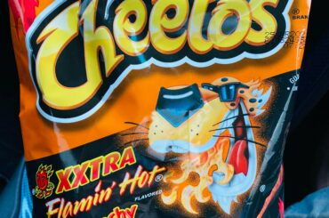 Better than the normal flamin' hot cheetos, but still more tangy than spicy