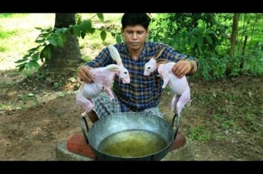 RABBIT CHILLI | Yummy Rabbit Grilled Recipe | Rabbit Cooking Skill #my_wife_cooking #shorts