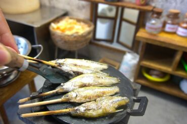 Grilled Fish mix Chili Recipe | ASMR Cooking Miniature Food