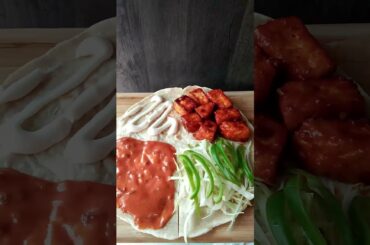 VIRAL TIKTOK Wrap with Chilli Paneer Easy Recipe  #shorts