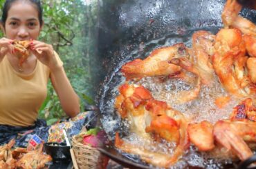 Yummy cooking chicken wing crispy recipe with chili sauce recipe