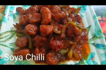 Gravy Soya chilli / Soya chilli recipe