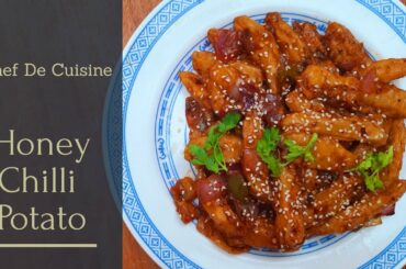 Crispy Honey Chilli Potato Recipe|Restaurant Style Starter and Appetizer| Sesame Honey Chilli Recipe