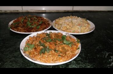 3 Types Of Maggi Recipe //Chinese Chilli Maggi // Knorr With Maggi //Cheese Maggi//By Nikki Kitchen