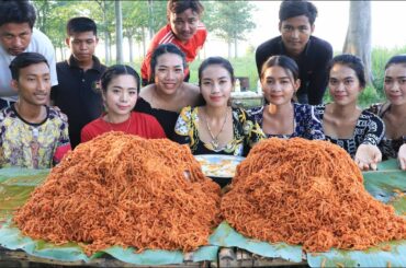 Amazing cooking noodle chili with vegetable in my village - Amazing cooking