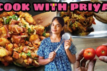 how to do bread chilli | tasty bread recipe- cook with Priya | #vindhiyamohan