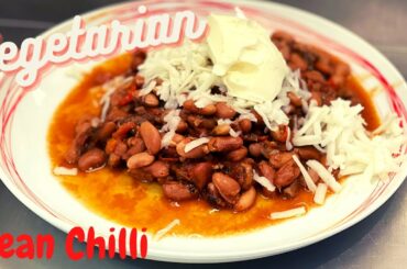 Slow vegetarian cooked Bean Chilli recipe