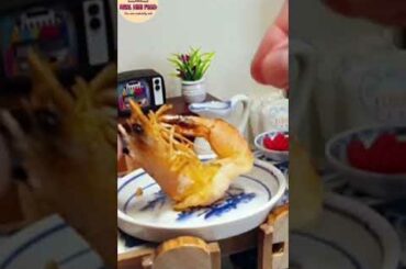 Spicy Hot Chilli Prawn Recipe - Miniature Cooking | Mini Food | ASMR