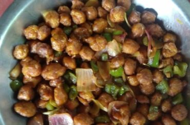 Soyabean Chilli Recipe  Chilli Soya Recipe