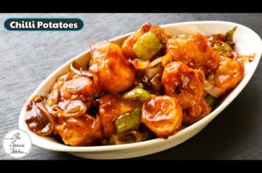 Crispy Chilli Potato Recipe | Restaurant Style Indo-Chinese Aloo Chilli Recipe ~ The Terrace Kitchen