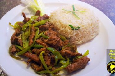 How to make Chinese DRY CHILI BEEF & GARLIC RICE Recipe with Pakistani Touch