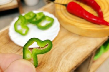 Miniature Cusina similar | Fried chili Recipe | Mini Kitchen real food cooking | ASMR | EP117