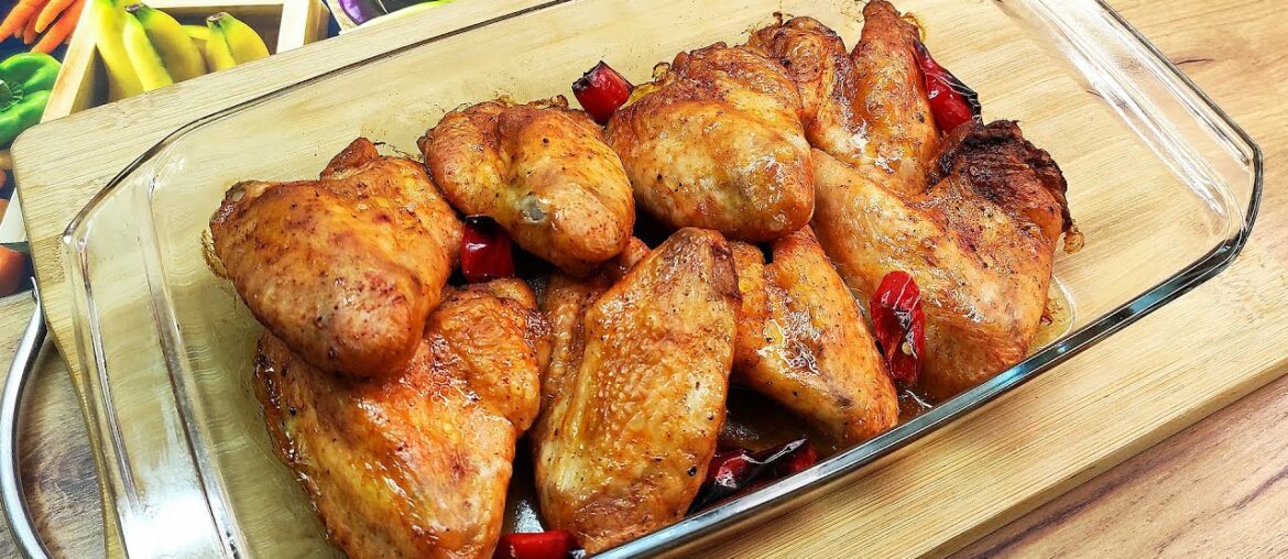 Recipe for spicy chicken wings with chili. The perfect recipe in the oven.