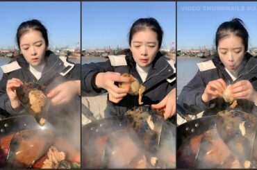 Meng Meng Jie Seafood  wonderful video Recipe Cooking Type Boil and Chili  Sauce Eating show #P10