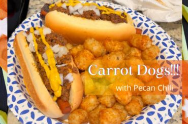 Carrot Dogs w Pecan Chili!!!  Plant-based Meals (First Time) #cooking #plussize #plantbased