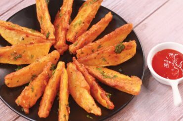 Chili Garlic potato Wedges | Crispy potato Wedges Recipe | T'stove