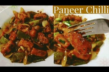 Paneer Chilli Recipe l Spicy Chilly Paneer dry  l Paneer Starter Recipe l Veg Starters