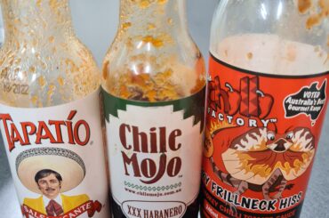 My 3 favourite sauces at the moment. That XXX habanero got some stang on it!