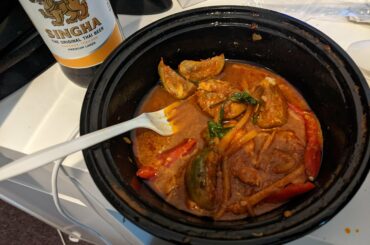 TIFU by eating Pad Ped fast, went down the wrong pipe. It was a 5/5 spicy at the restaurant. Never felt my windpipe burn like that.