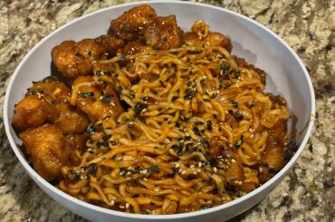 Buldak 2x combined with Trader Joe’s Mandarin Orange Chicken. Sweet and Heat paired really well!