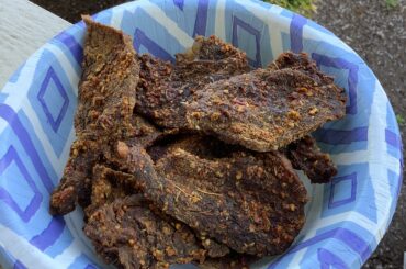 Homemade jerky: spicy citrus cajun, with habanero and reaper flakes