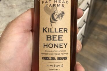 Some local Carolina reaper infused honey! Can’t wait to try it.